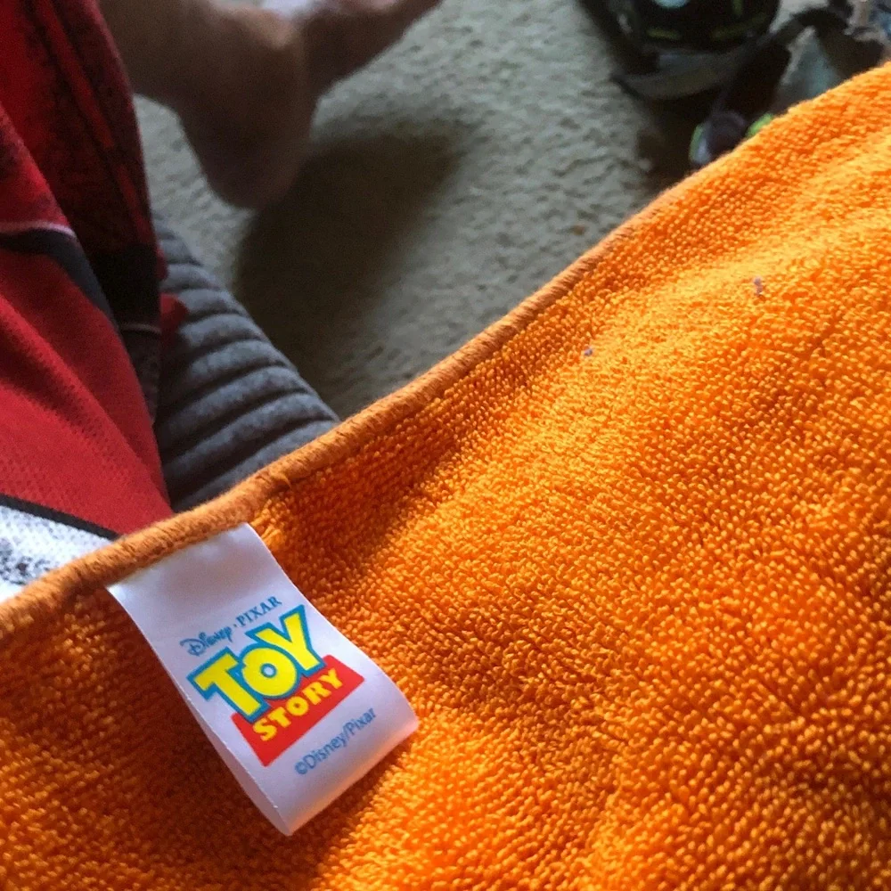 Orange Kids wash cloth Soft Microfiber Hooded Towel